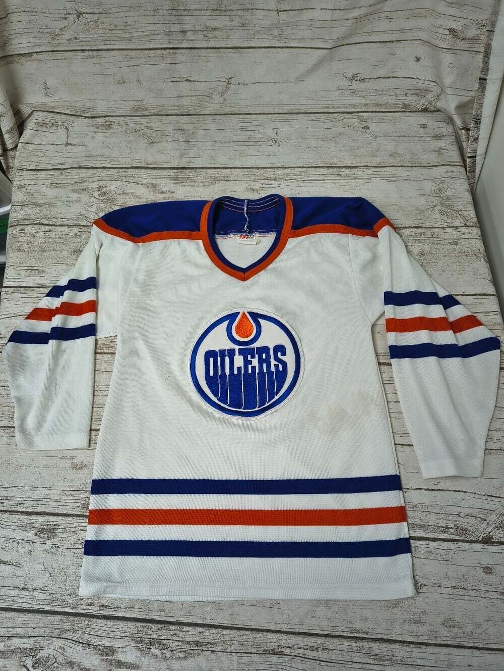 VTG CCM Edmonton Oilers NHL Hockey jersey Size Small